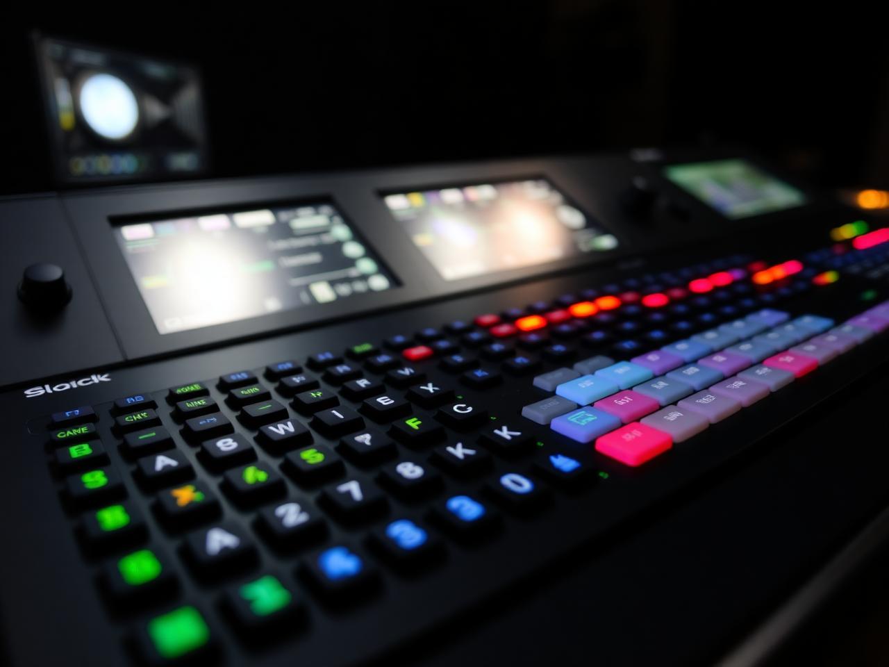 Broadcast switcher in regie tijdens uitzending